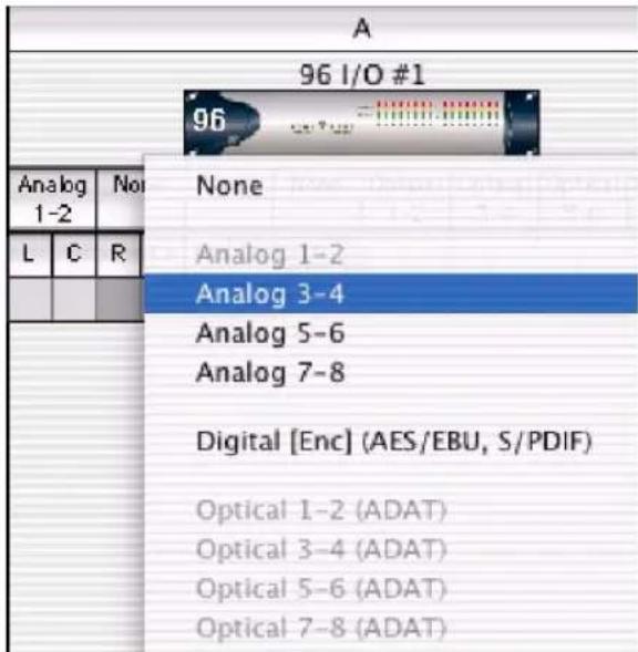 Avid Pro Tools 8.0 - Affectation d'E/S matérielles vers les E/S Pro Tools - 1