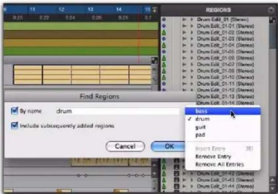 Avid Pro Tools 8.0 - Pour effectuer de nouveau une recherche sur un élément déjà recherché : - 1