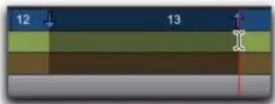 Avid Pro Tools 8.0 - Pour effectuer une sélection de timeline avec le sélecteur : - 1