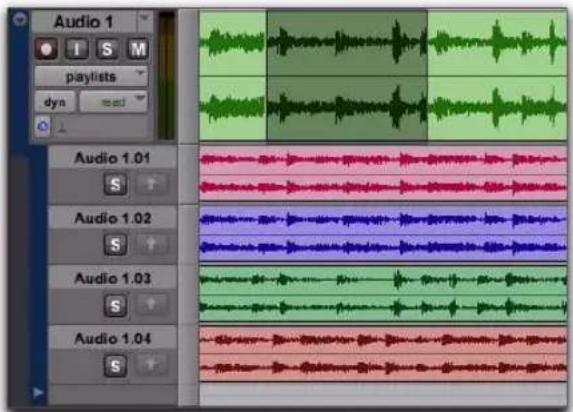 Avid Pro Tools 8.0 - Sélection dans une playlist secondaire - 1