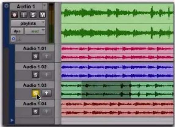 Avid Pro Tools 8.0 - Pour écouter les pistes secondaires : - 1