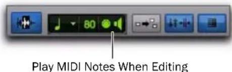 Avid Pro Tools 8.0 - Play MIDI Notes When Editing - 1