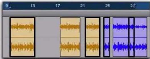 Avid Pro Tools 8.0 - Pour sélectionner des régions non contiguës : - 2