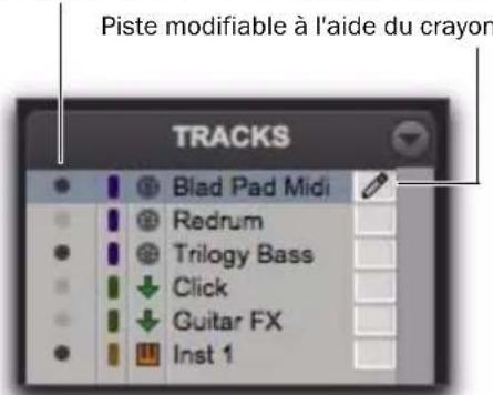 Avid Pro Tools 8.0 - Pour Insérer des notes MIDI sur une plste spécifique dans le volet Notes : - 3