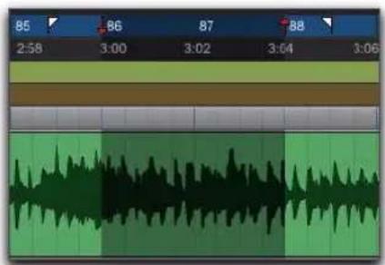 Avid Pro Tools 8.0 - Pour définir la plage d'enregistrement dans la playlist d'une piste : - 2