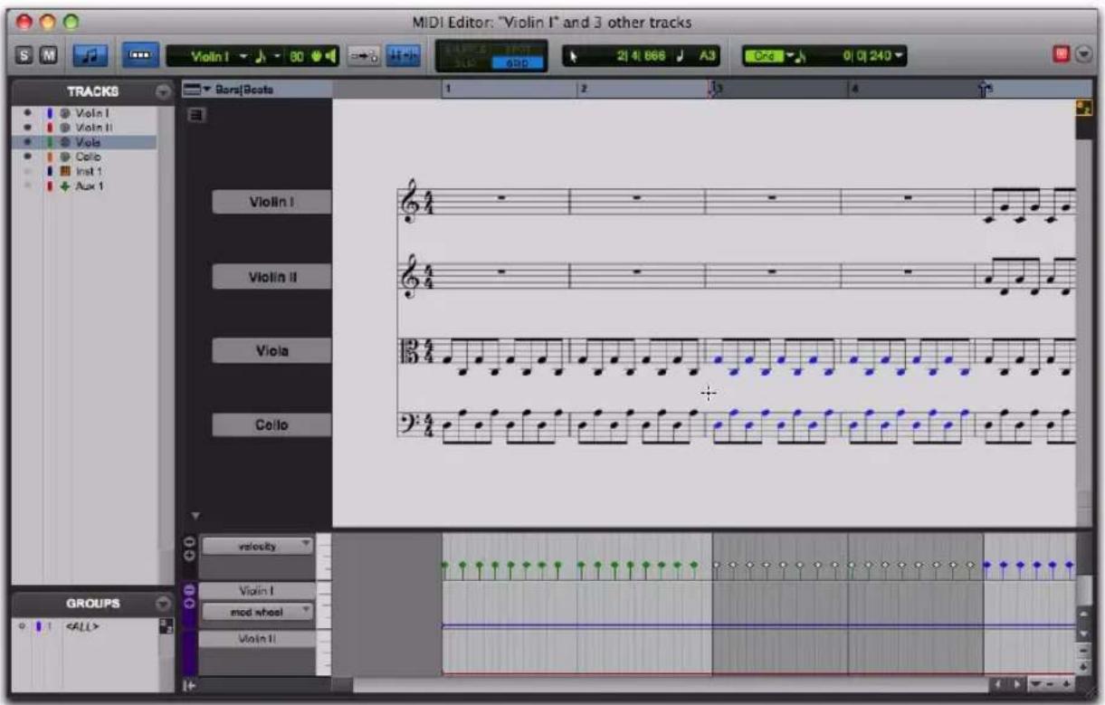 Avid Pro Tools 8.0 - Pour activer la vue Notation : - 4