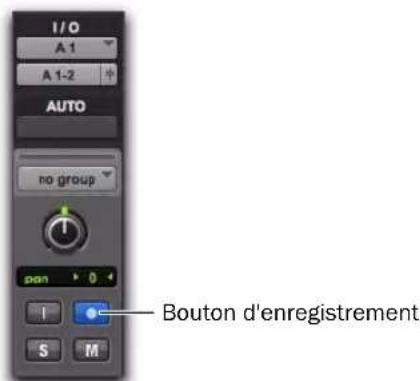 Avid Pro Tools 8.0 - Affichage de l'état d'enregistrement des pistes - 1