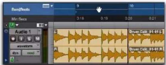 Avid Pro Tools 8.0 - Pour déplacer la sélection de timeline : - 1