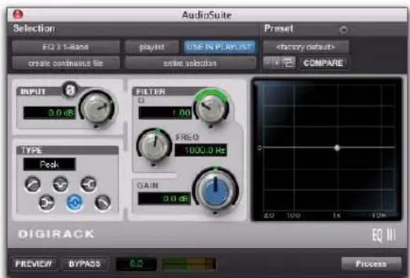Avid Pro Tools 8.0 - Fenêtre AudioSuite - 1