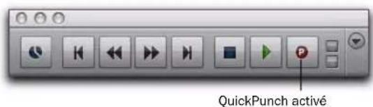 Avid Pro Tools 8.0 - Pour enregistrer à la volée avec QuickPunch : - 1
