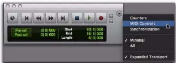 Avid Pro Tools 8.0 - Pour activer le métronome dans la fenêtre Transport : - 1