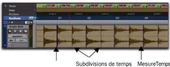 Avid Pro Tools 8.0 - Pour créer des beat triggers à partir d'une sélection audio : - 1