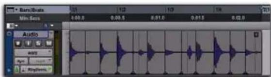 Avid Pro Tools 8.0 - Pour quantifier des événements Elastic Audio : - 1
