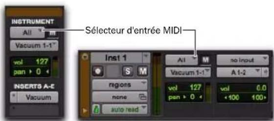 Avid Pro Tools 8.0 - Configuration de pistes MIDI ou de pistes d'instrument pour l'enregistrement - 2