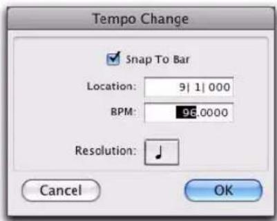 Avid Pro Tools 8.0 - Pour Insérer un événement de tempo : - 2