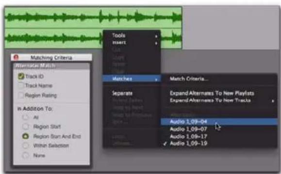 Avid Pro Tools 8.0 - Pour sélectionner une prise secondaire : - 1