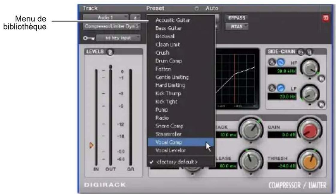 Avid Pro Tools 10.0 - Pour appliquer une compression à une piste : - 2