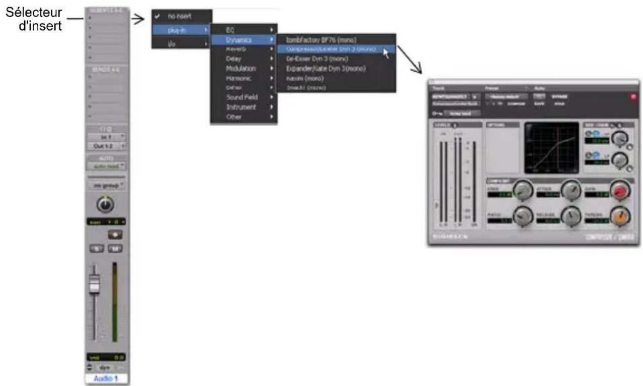 Avid Pro Tools 10.0 - Pour appliquer une compression à une piste : - 1