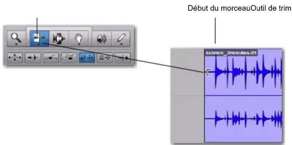 Avid Pro Tools 10.0 - Pour effectuer un trim : - 1
