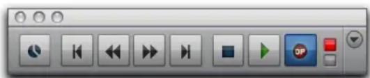 Avid Pro Tools 11.0 - Affichage de l'état du mode DestructivePunch dans la fenêtre de transport - 1