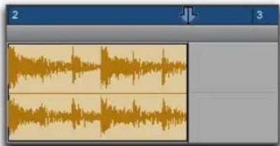 Avid Pro Tools 11.0 - Pour effectuer un trimming depuis un point de fin jusqu'au point d'insertion : - 2