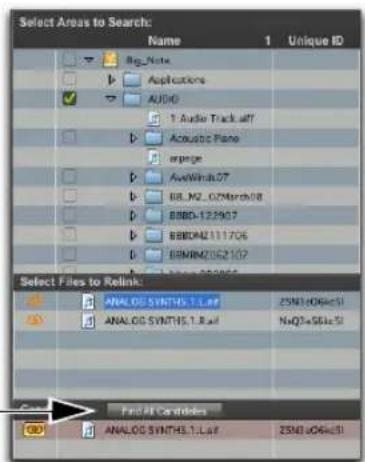 Avid Pro Tools 11.0 - Pour rétablir le lien d'un fichier manquant : - 1