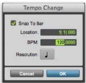 Avid Pro Tools 11.0 - Pour modifier le tempo de la session : - 2