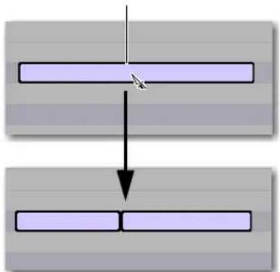 Avid Pro Tools 11.0 - Pour séparer une note MIDI à l'aide de l'outil de séparation : - 1