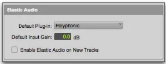 Avid Pro Tools 11.0 - Préférences Elastic Audio - 1