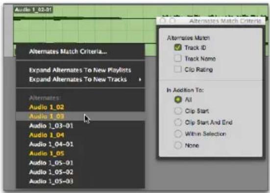 Avid Pro Tools 11.0 - Pour sélectionner une prise alternative : - 2