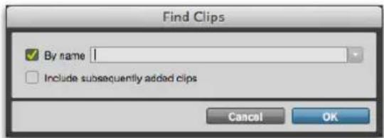 Avid Pro Tools 11.0 - Pour rechercher et afficher des clips dans la liste des clips : - 1