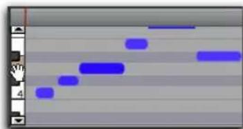 Avid Pro Tools 11.0 - Vue Notes pour les pistes MIDI et d'instrument - 4
