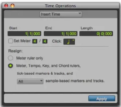 Avid Pro Tools 11.0 - Insert Time - 1