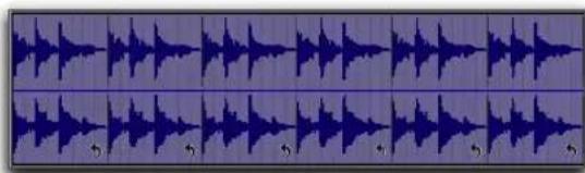 Avid Pro Tools 11.0 - Pour effectuer une opération de trimming sur le clip source (itération de boucle) d'un clip mis en boucle : - 3