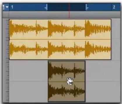 Avid Pro Tools 11.0 - Pour séparer une sélection sans affecter les clips d'origine : - 1