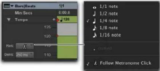 Bars/Beats Min Secs 0:00.0 Temp 126 125 120 Res: 113 Dens: 250 ms 110 1/1 note 1/2 note 1/4 note 1/8 note 1/16 note . castell Follow Metronome Click