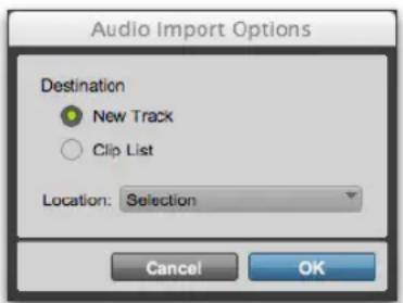 Avid Pro Tools 11.0 - Pour importer des fichiers ou des clips audio dans une session à l'aide de la commande Import Audio : - 6