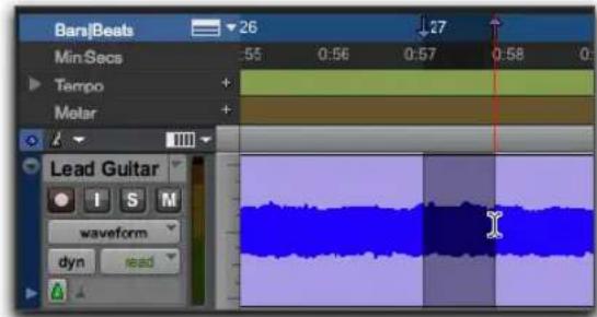 Avid Pro Tools 11.0 - Création d'une sélection d'édition à l'aide du Sélecteur - 1