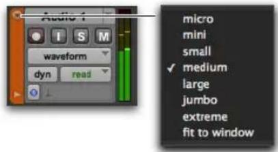 Avid Pro Tools 11.0 - Pour définir la hauteur des pistes, effectuez l'une des opérations suivantes : - 1