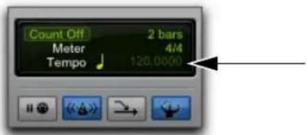 Avid Pro Tools 11.0 - Tempo actuel - 1
