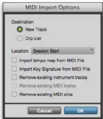 Avid Pro Tools 11.0 - Importation MIDI - 1