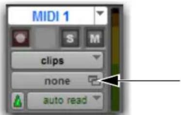 MIDI 1 clips none auto read