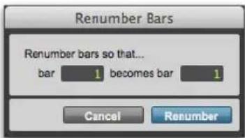 Avid Pro Tools 11.0 - Pour renuméroter les mesures : - 1