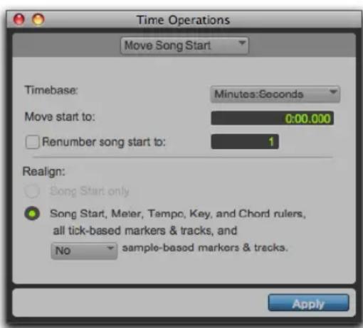 Avid Pro Tools 11.0 - Move Song Start - 1