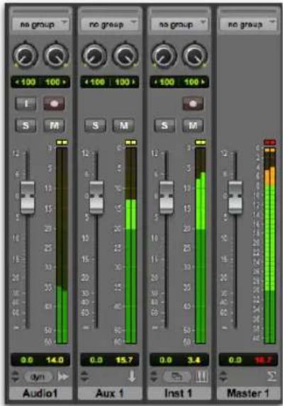 no group < 100 100 > S M no group < 100 100 > S M no group < 100 100 > S M no group 0.0 14.0 0.0 15.7 0.0 3.4 0.0 16.7 Audio1 Aux 1 Inst 1 Master 1
