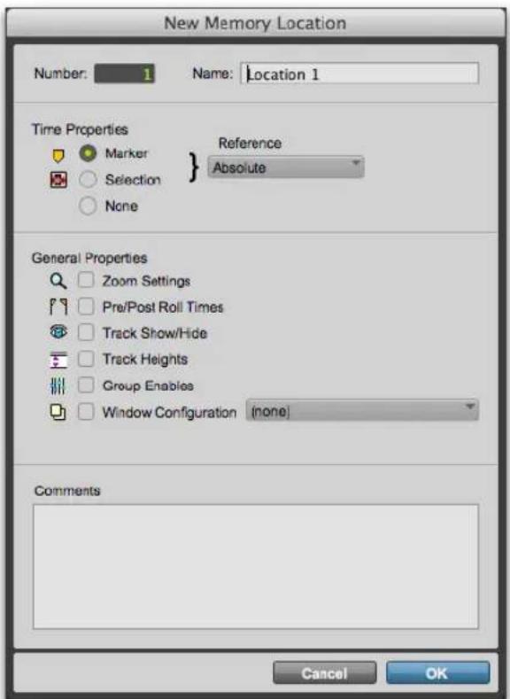 Avid Pro Tools 11.0 - Pour enregistrer une sélection d'édition à l'aide d'un emplacement mémoire : - 1