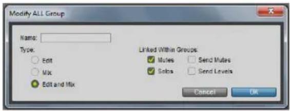 Avid Pro Tools 11.0 - Pour modifier les paramètres du groupe « All » dans Pro Tools : - 1