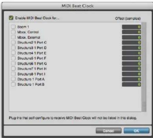 Avid Pro Tools 11.0 - Pour transmettre un MIDI Beat Clock : - 1