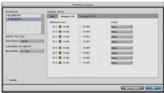 Avid Pro Tools 11.0 - Pour configurer les paramètres d'une HD I/O : - 2