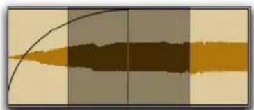 Avid Pro Tools 11.0 - Pour séparer un clip contenant un fondu ou un fondu enchaîné : - 1